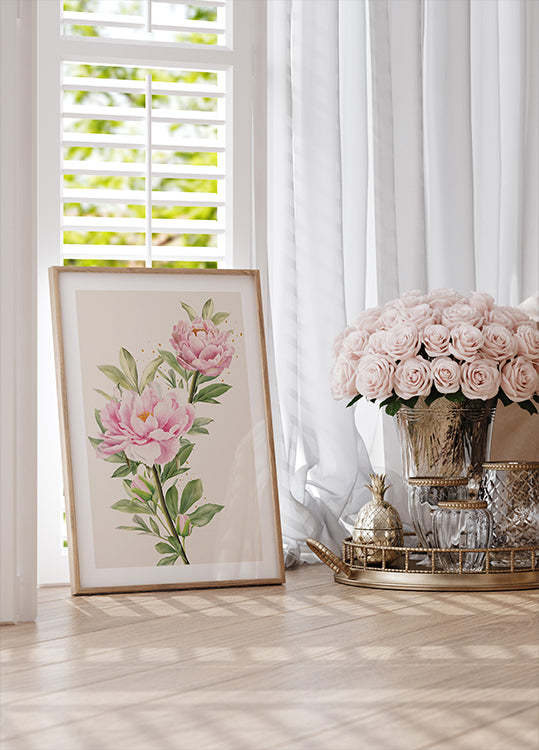 Blooming Peonies Plakat