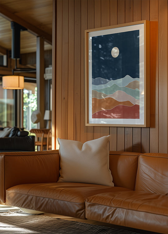 Moonlit Hill Scape  Plakat