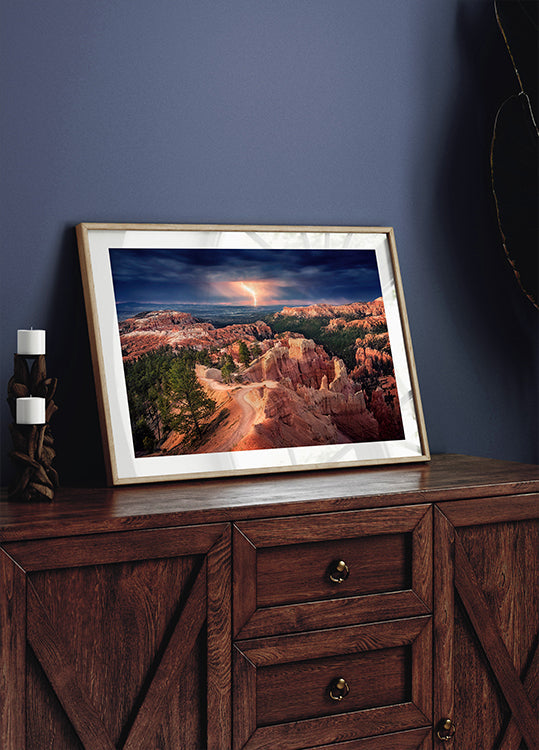Lightning over Bryce Canyon - Posterbox
