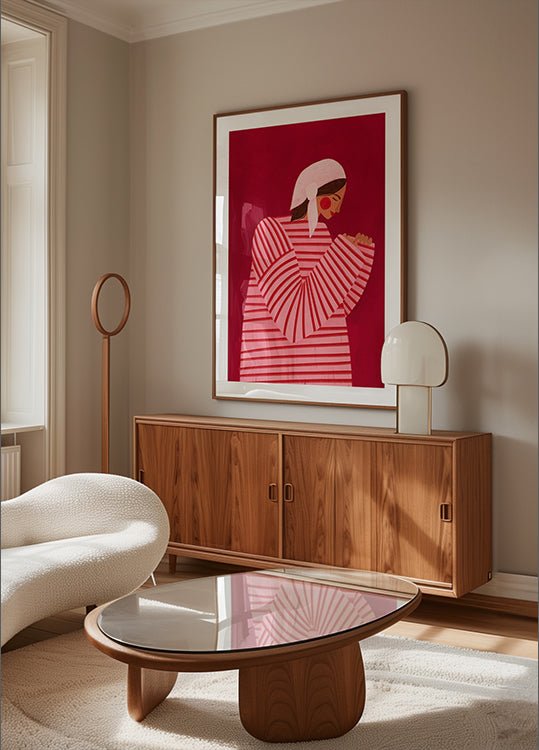 The Woman With the Red Stripes