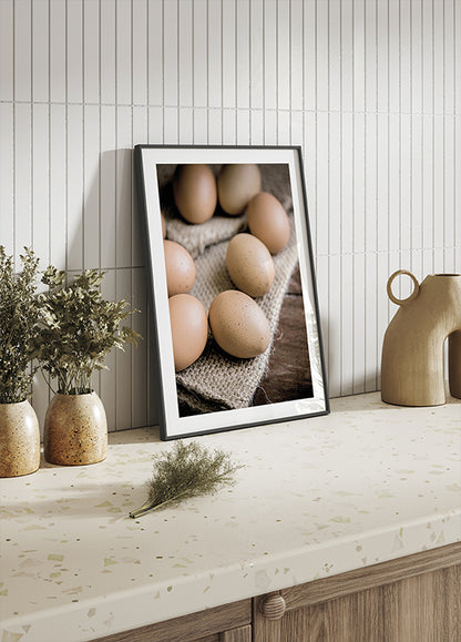 Brown Organic Eggs Plakat