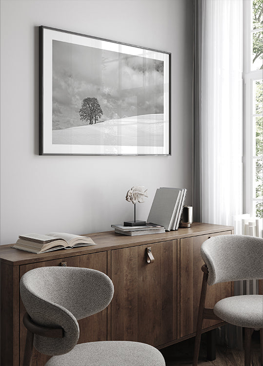 A cloudy winter day Plakat