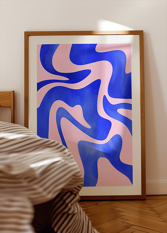 Abstract Blue Wave Plakat