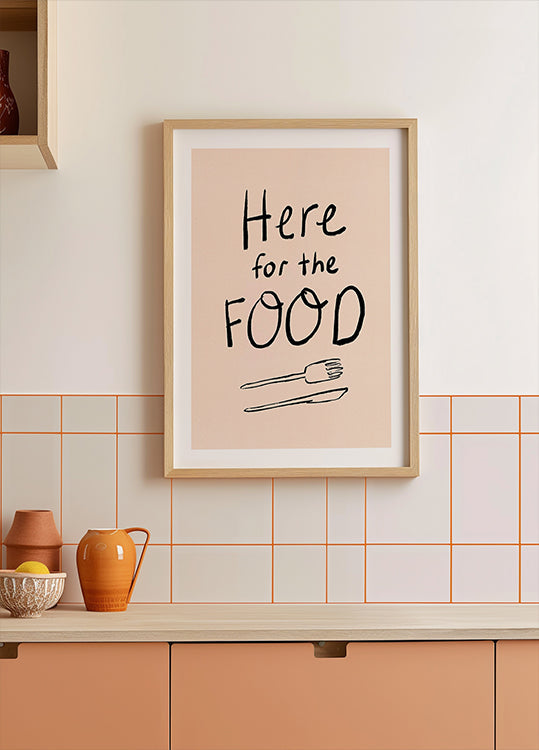 Here for the Food Typography Plakat