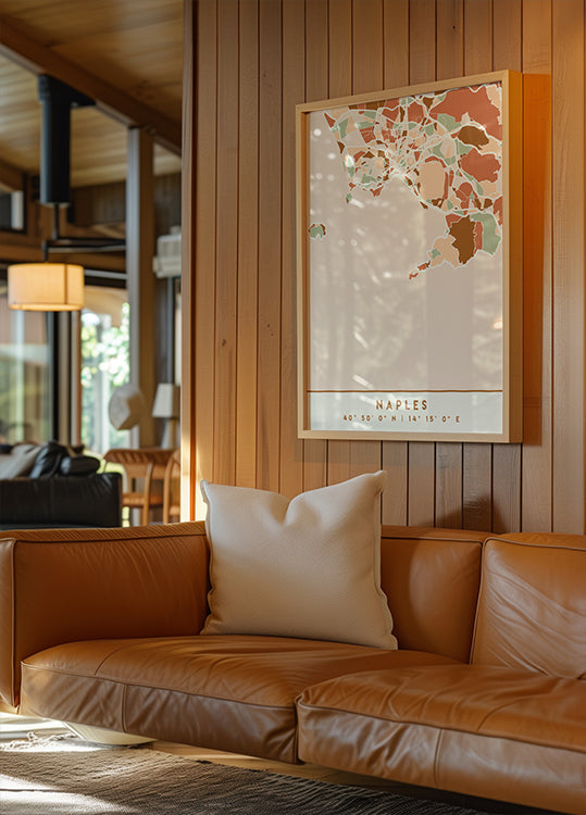 Black Maps Earth Tones 58 Plakat