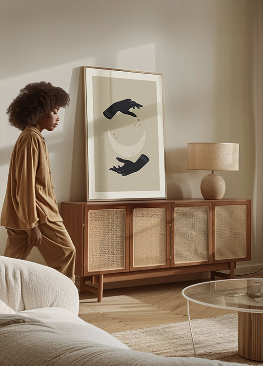 Magic of the Moon, Celestial Hands and Crescent Plakat