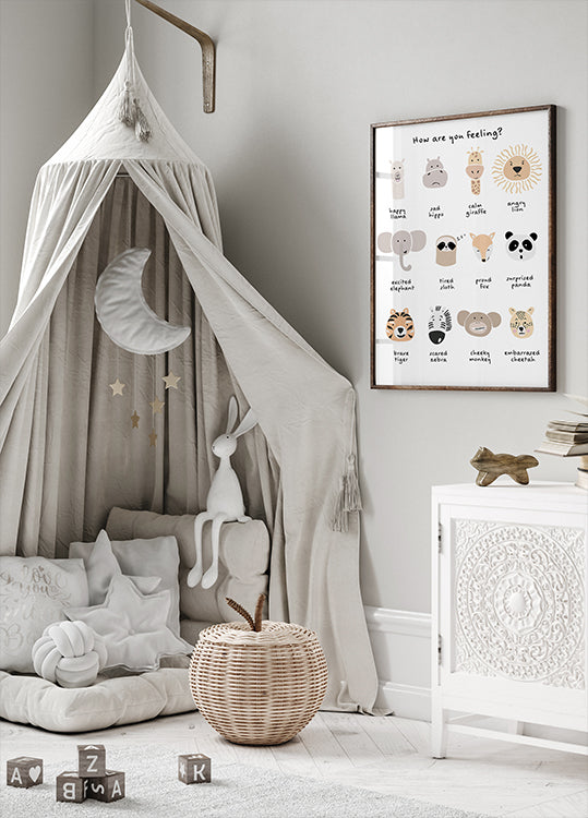 Children's calming meditation emotions print 1  Plakat