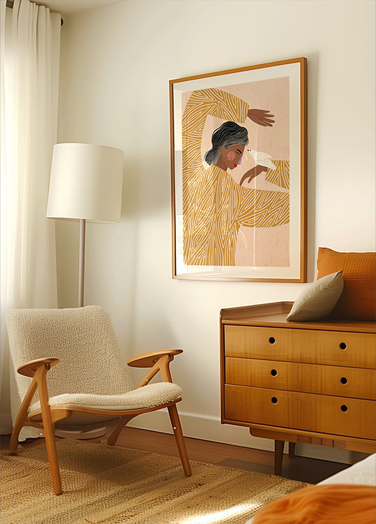 The Woman With a Bird Plakat