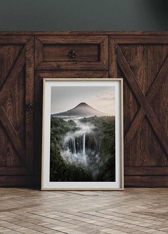 Tumpak Sewu Waterfalls and Mount Semeru Plakat