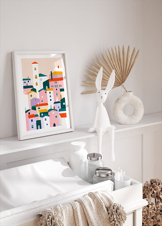 Colorful Village Scene