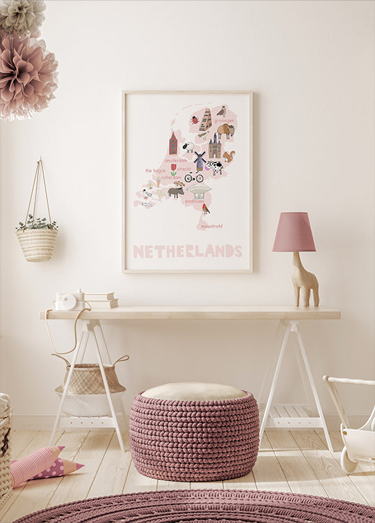 The Netherlands Illustration by Artist Carla Daly Plakat