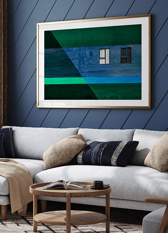 Blinds in black & white Plakat