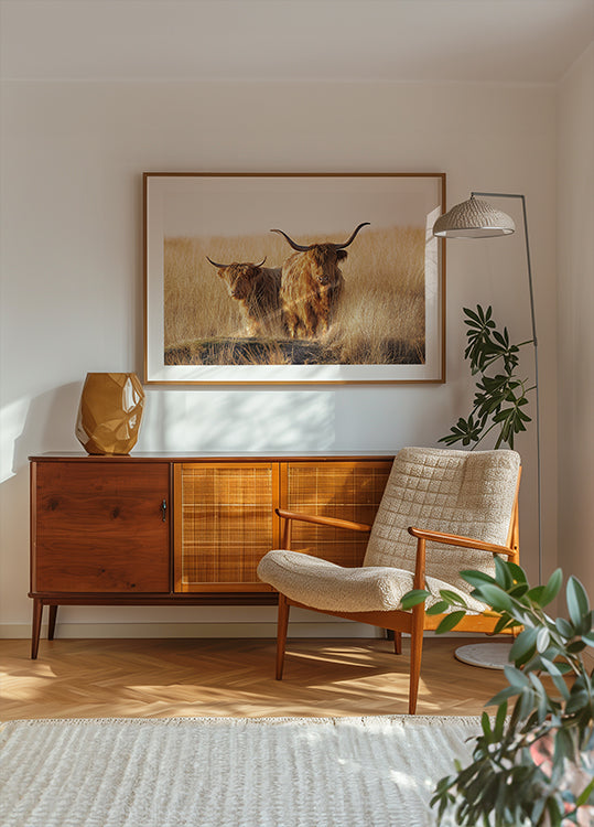 Young and Old Highlander Plakat