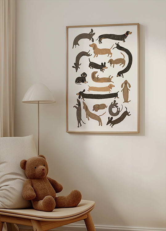 Dachshund Print Plakat