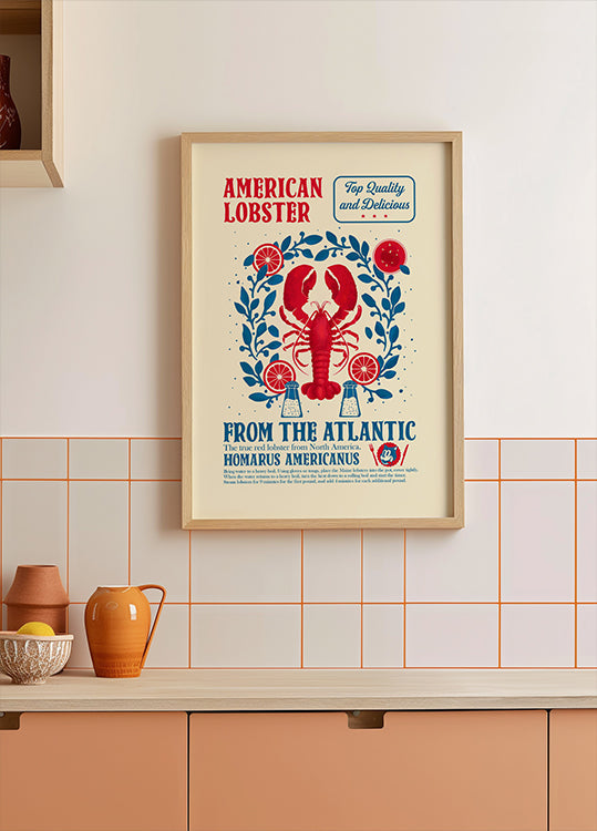 Lobster kitchen print Plakat