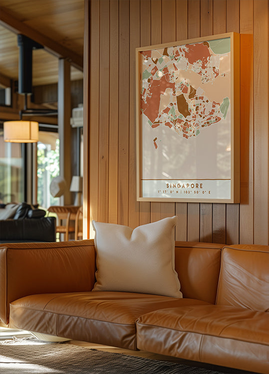 Black Maps Earth Tones 81 Plakat