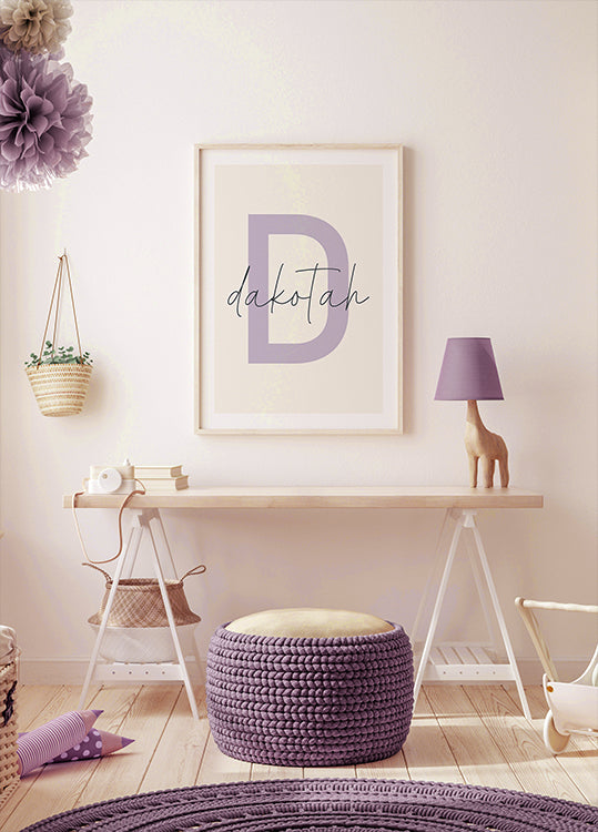 Custom Initial Name Plakat