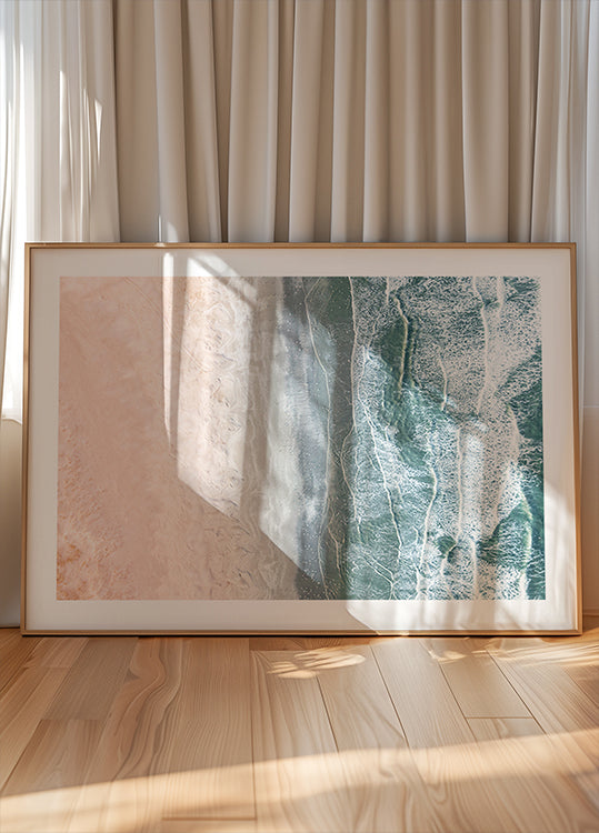 Pink and blue coastal Plakat