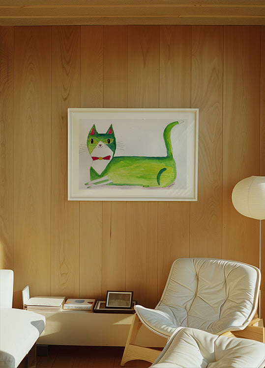 The green cat Plakat