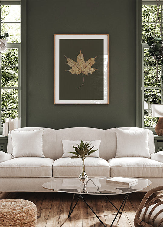 Autumn Maple Leaf Watercolor Plakat