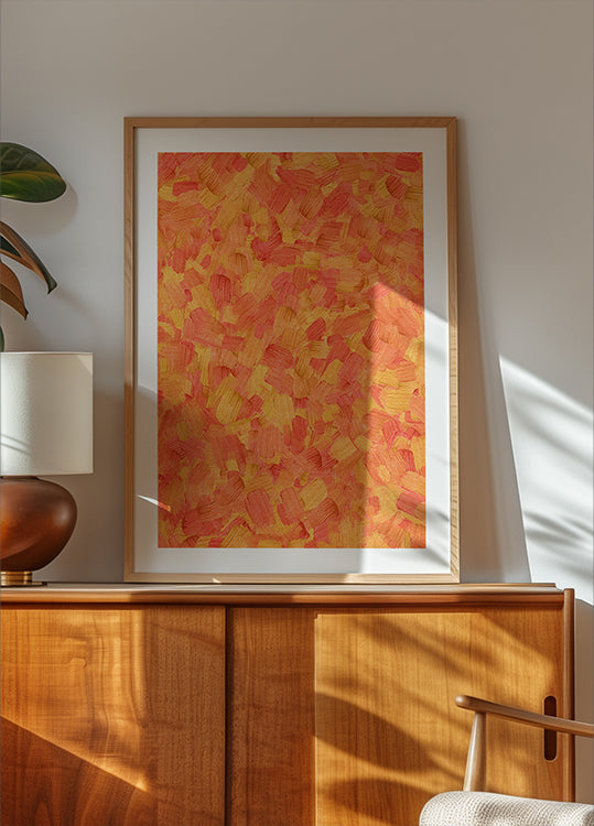 Brushstrokes Orange Plakat