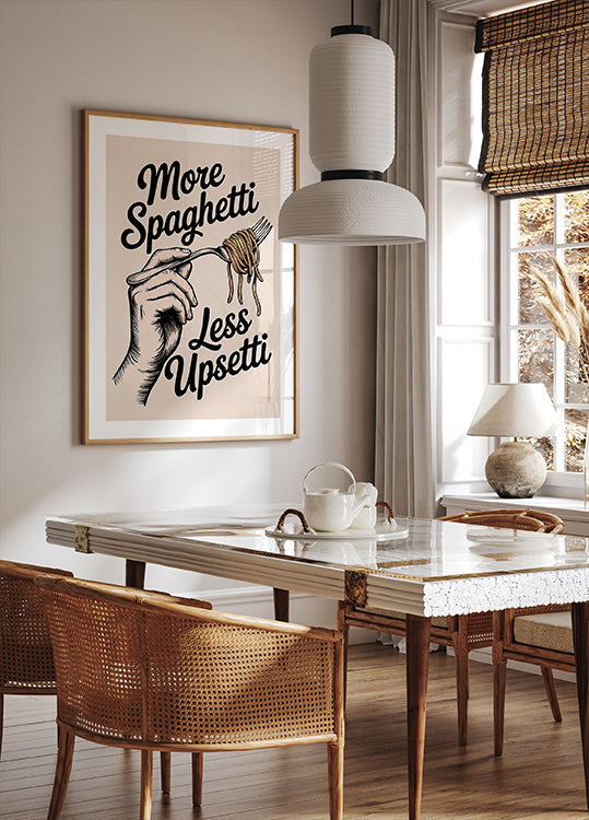 More Spaghetti, Less Upsetti Plakat
