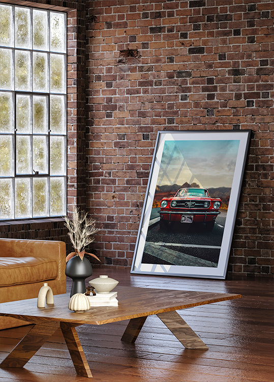 Vintage Car Love Plakat