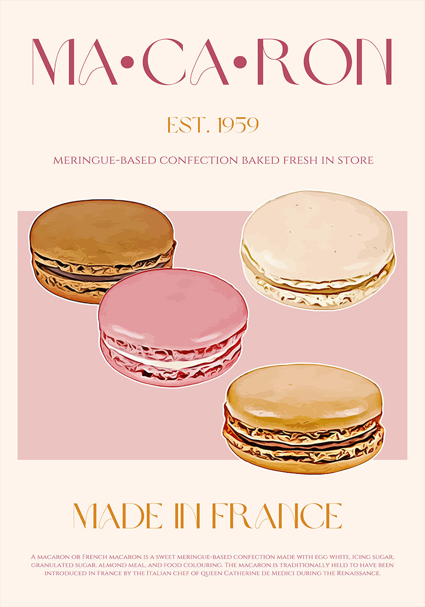 French Macaron Delight Plakat - Posterbox