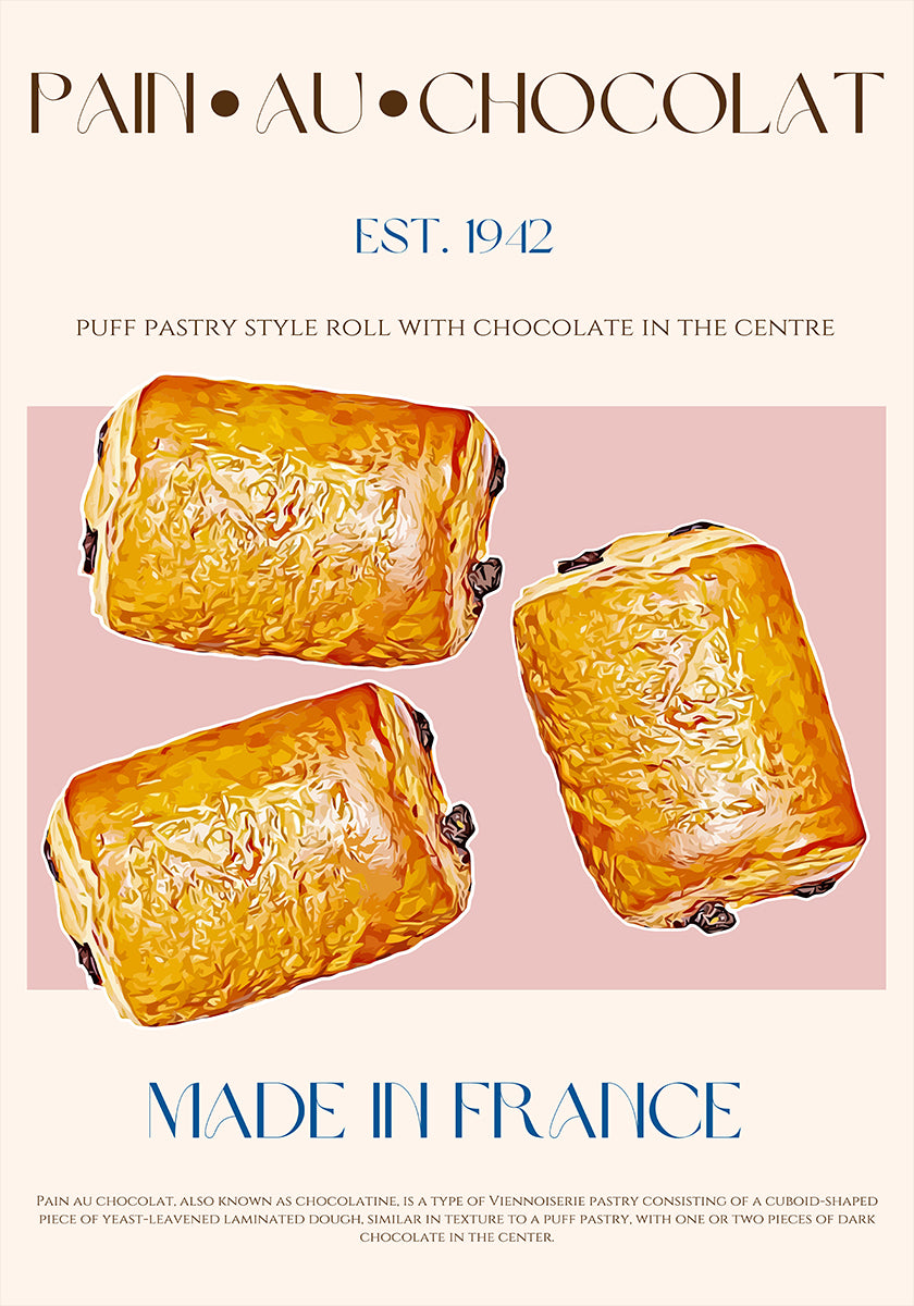 Pain Au Chocolat Delight Plakat - Posterbox