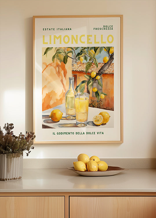 Limoncello, Aquarell, Fresh Plakat - Posterbox