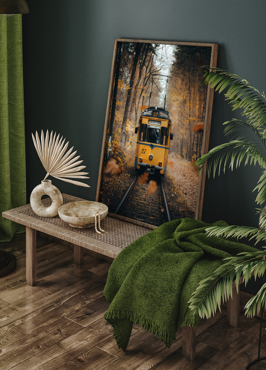 Old Yellow Train Plakat - Posterbox.dk