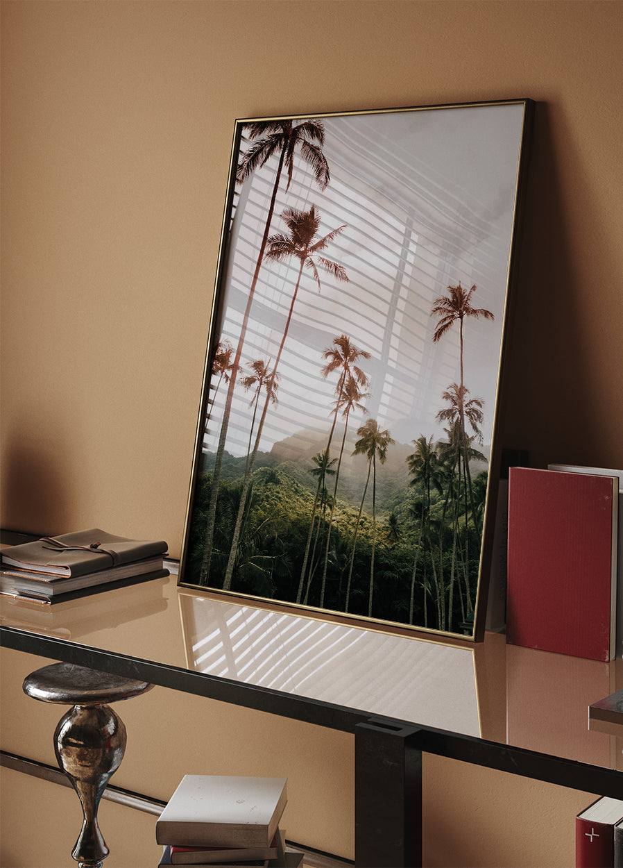 Palms and Mountain Plakat - Posterbox.dk