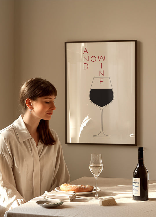 And Now Wine Plakat - Posterbox