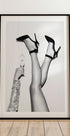 Champagne legs Black and White Plakat - Posterbox