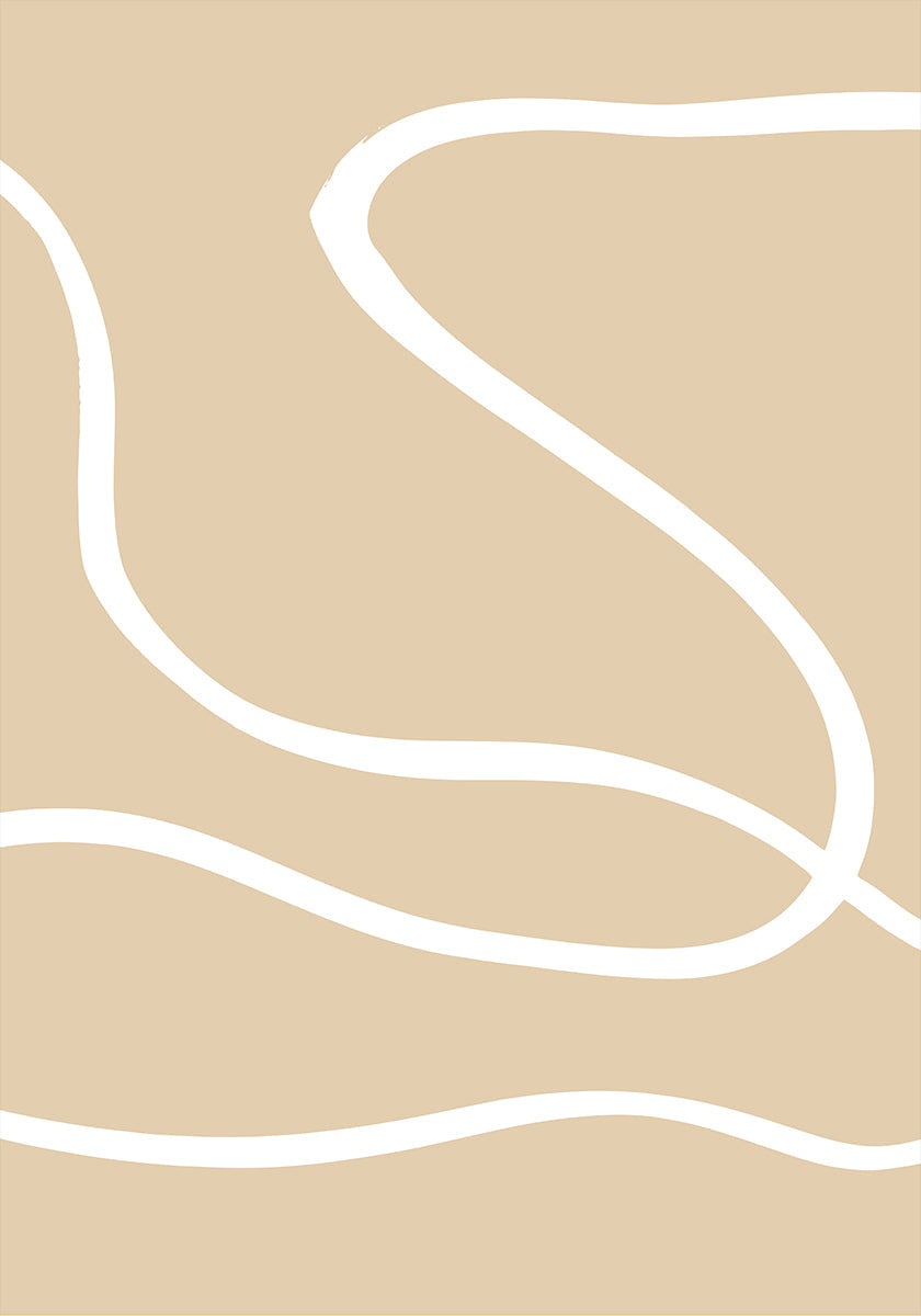 Beige Lines 01 Plakat - Posterbox