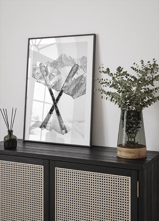 Skies Apls Black and White Plakat - Posterbox