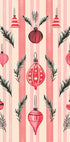 Pink Christmas Baubles Plakat - Posterbox