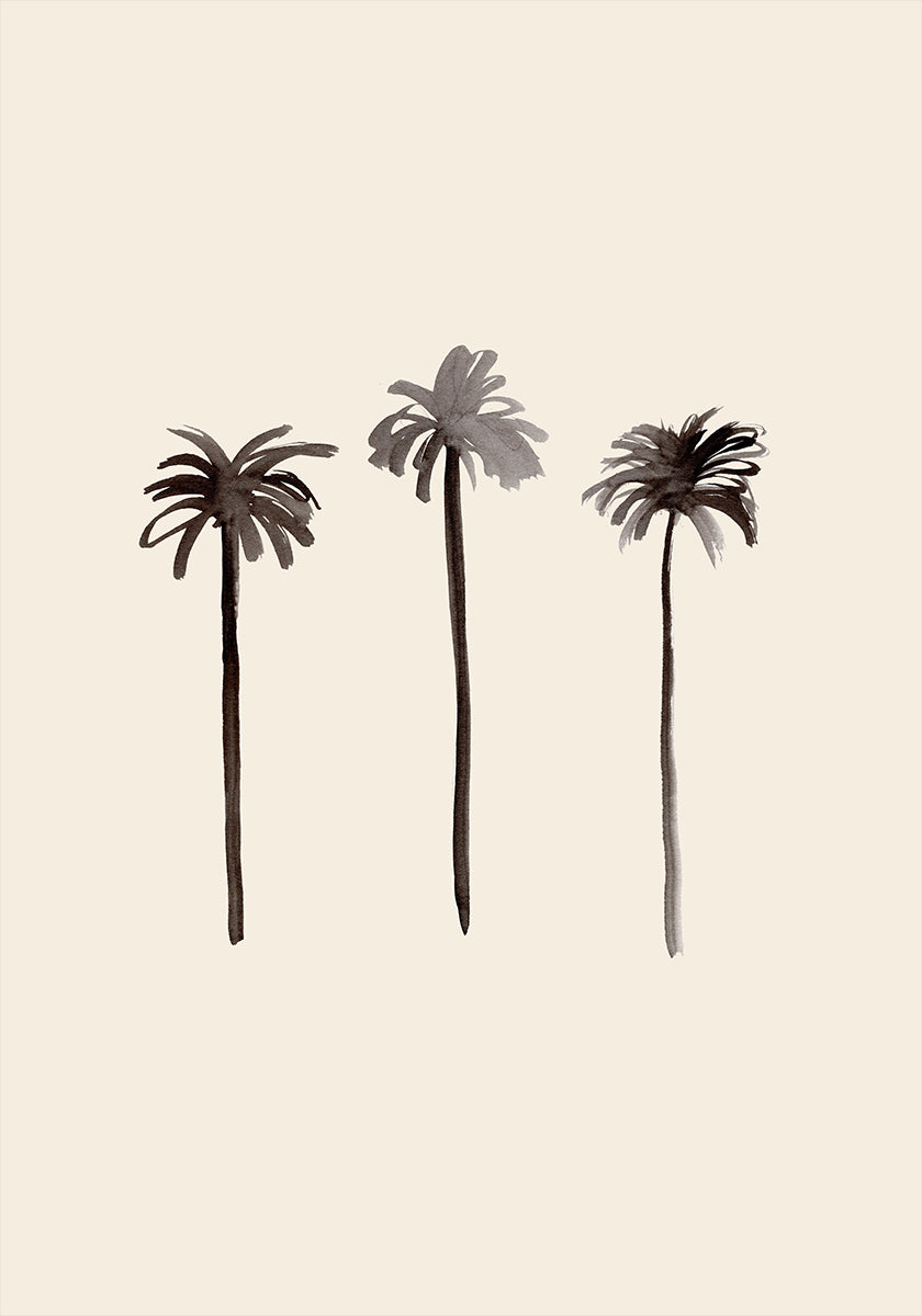 Palm Trees Ink Plakat