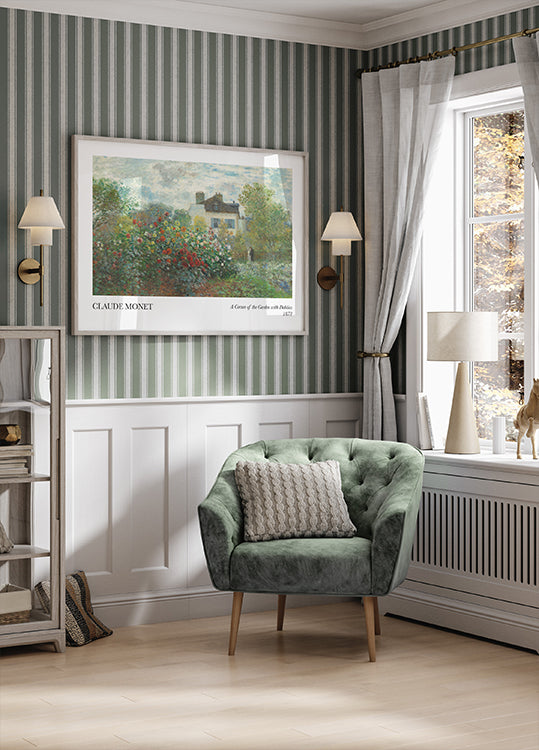 A Corner of the Garden with Dahlias Plakat - Posterbox.dk