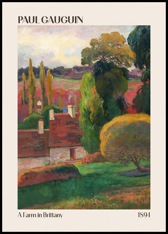 A Farm in Brittany, Paul Gauguin 1894 Plakat - Posterbox.dk