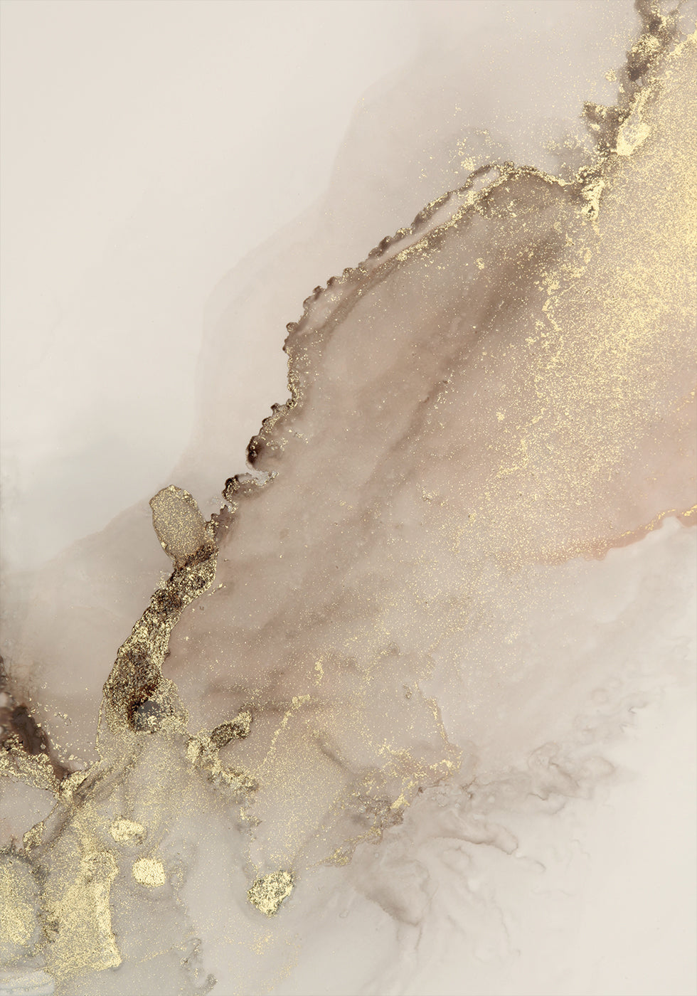 Abstract Gold Splash Plakat - Posterbox.dk