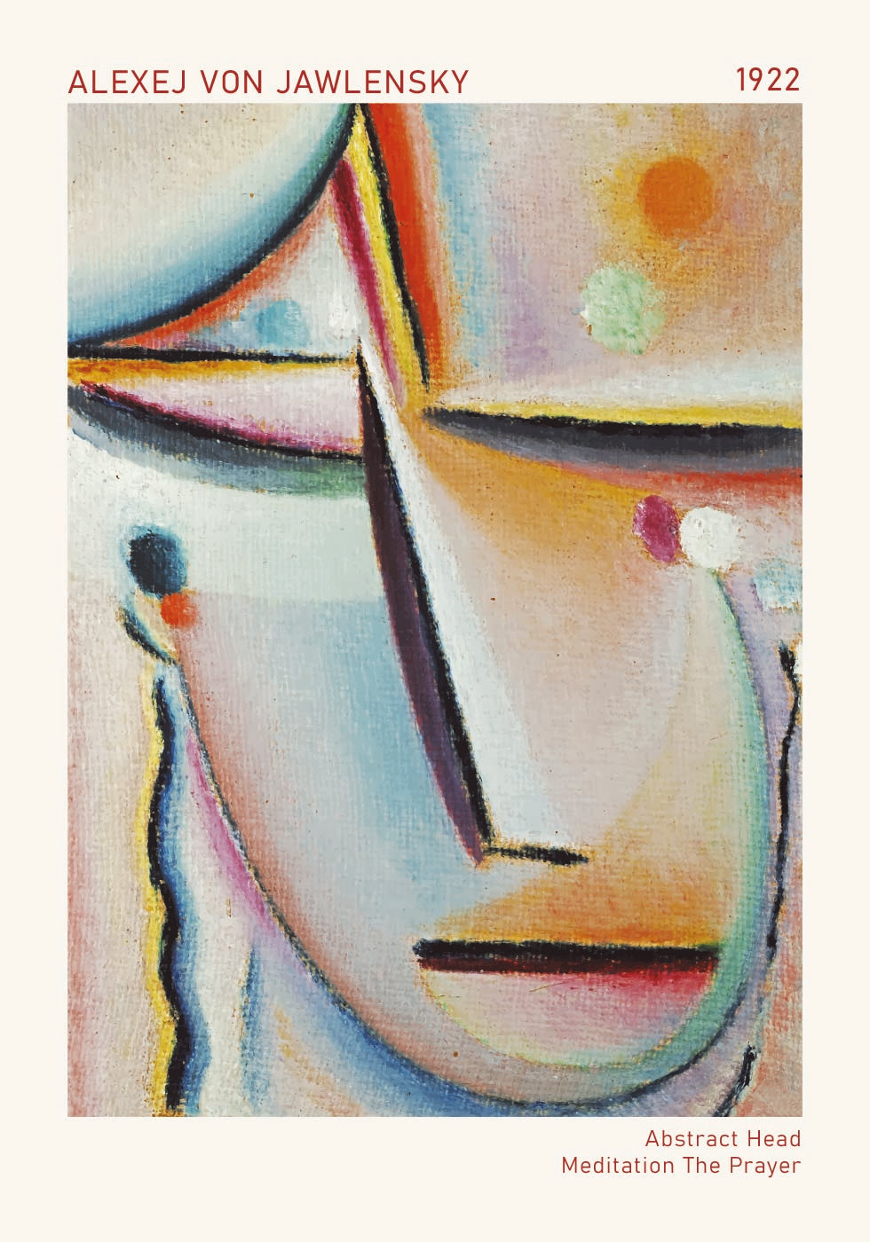 Abstract Head, Meditation The Prayer, Alexej Von Jawlensky 1922 Plakat - Posterbox.dk