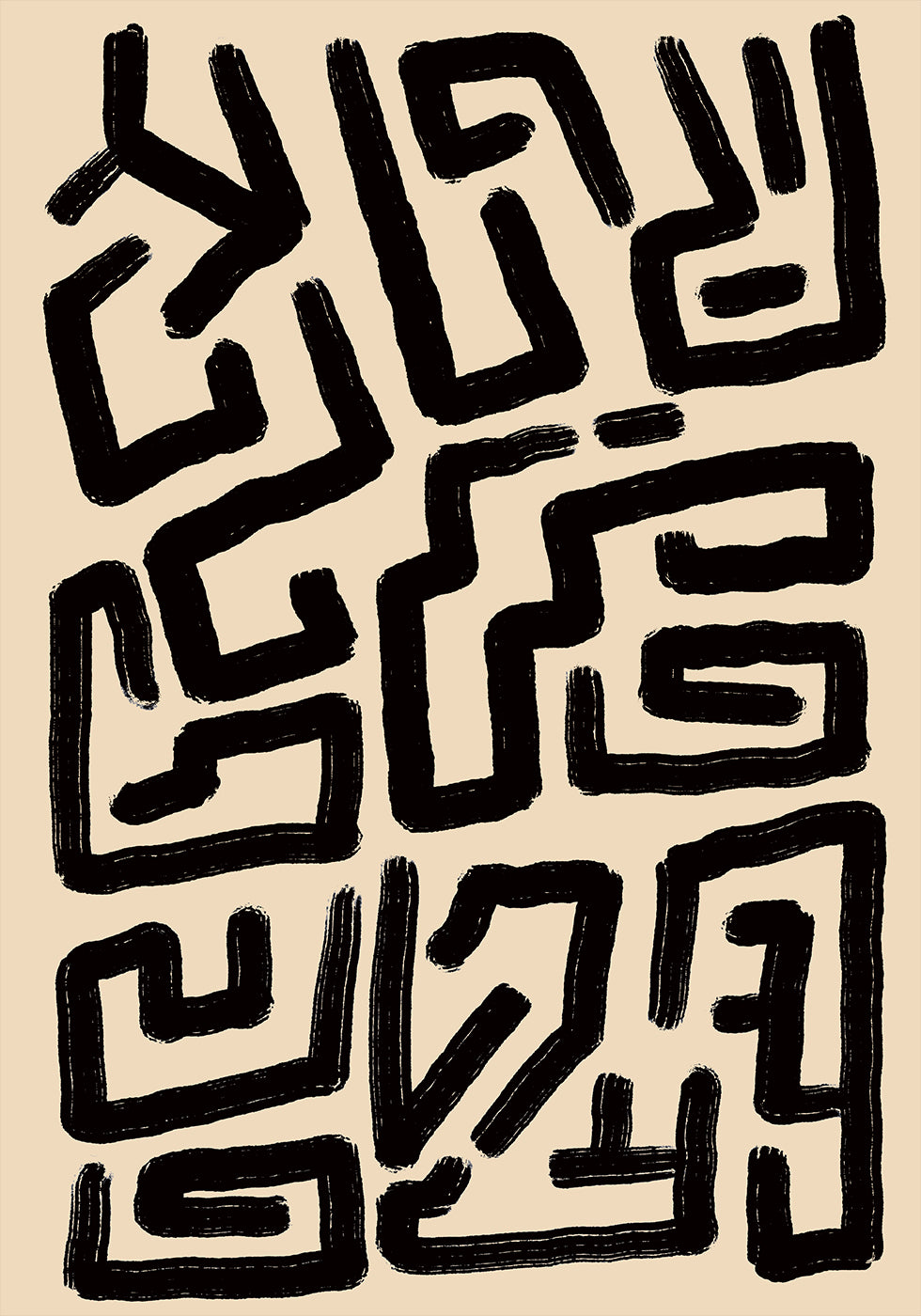 Abstract Maze Lines Plakat - Posterbox
