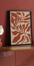 Abstract Red Leaf Plakat - Posterbox.dk