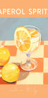 Aperol Spritz Print, Citrus Cocktail art, Italian Summer Drink Plakat - Posterbox.dk