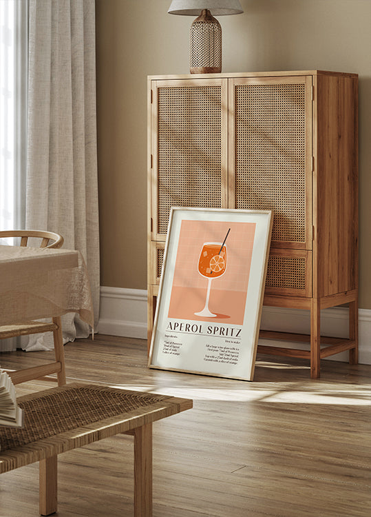 Aperol Spritz Recipe Plakat - Posterbox.dk