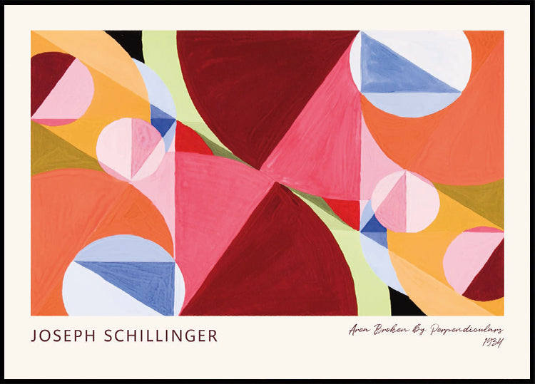 Area Broken By Perpendiculars Geometric Abstract Art by Joseph Schillinger 1934 Plakat - Posterbox.dk