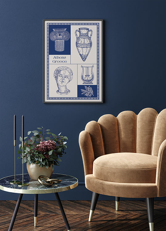 Athens Greece Heritage Plakat - Posterbox.dk