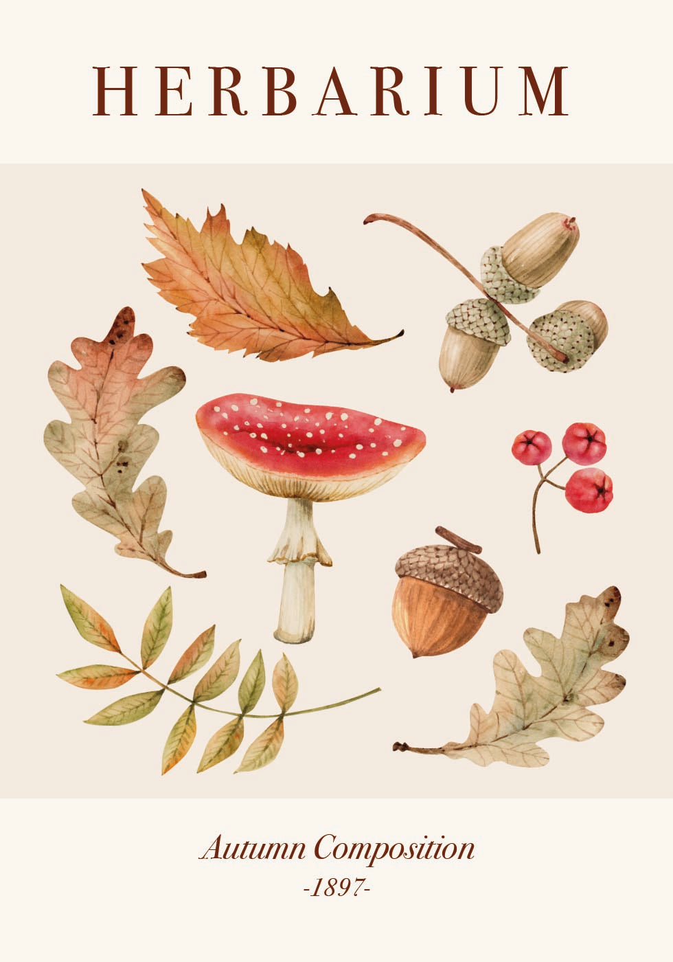 Autumn Herbarium Plakat - Posterbox.dk