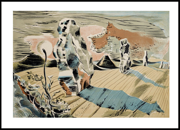Avebury, surreal landscape by Paul Nash Plakat - Posterbox.dk